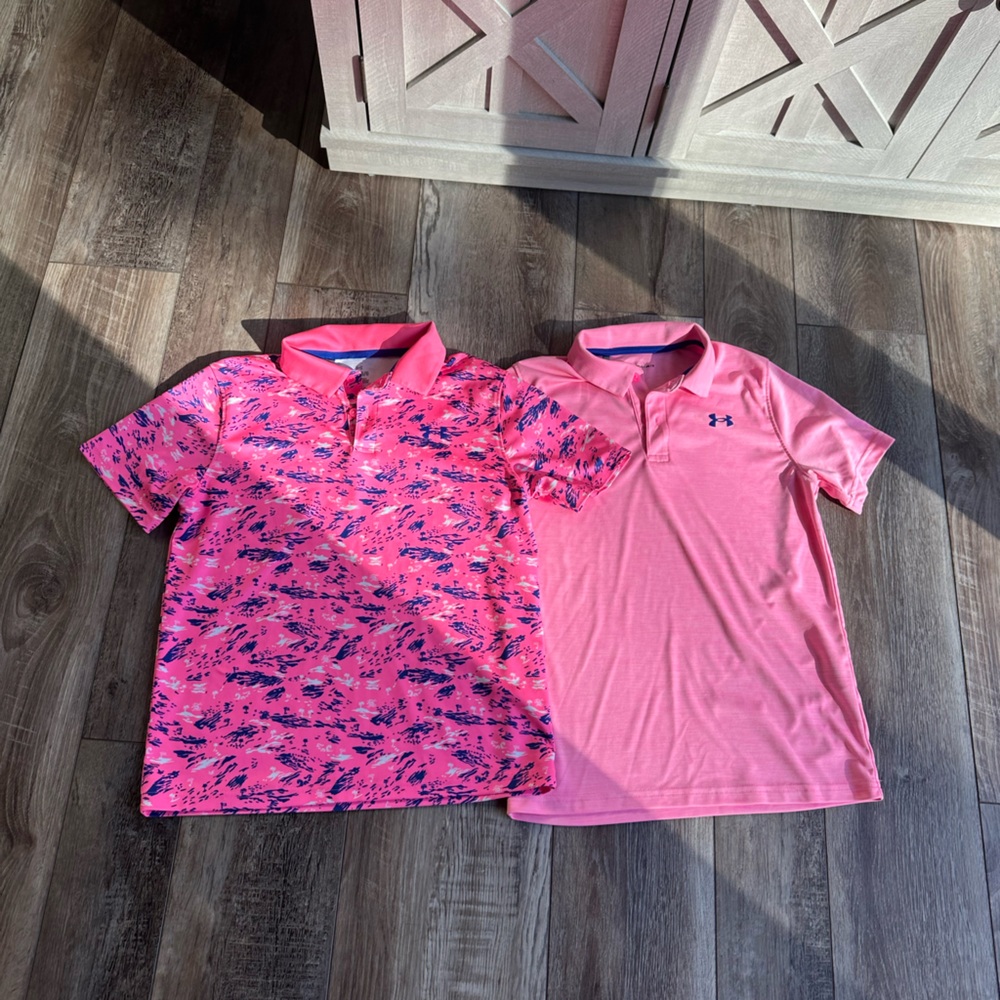 Under Armour Kids' Pink and Patterned Polo Set